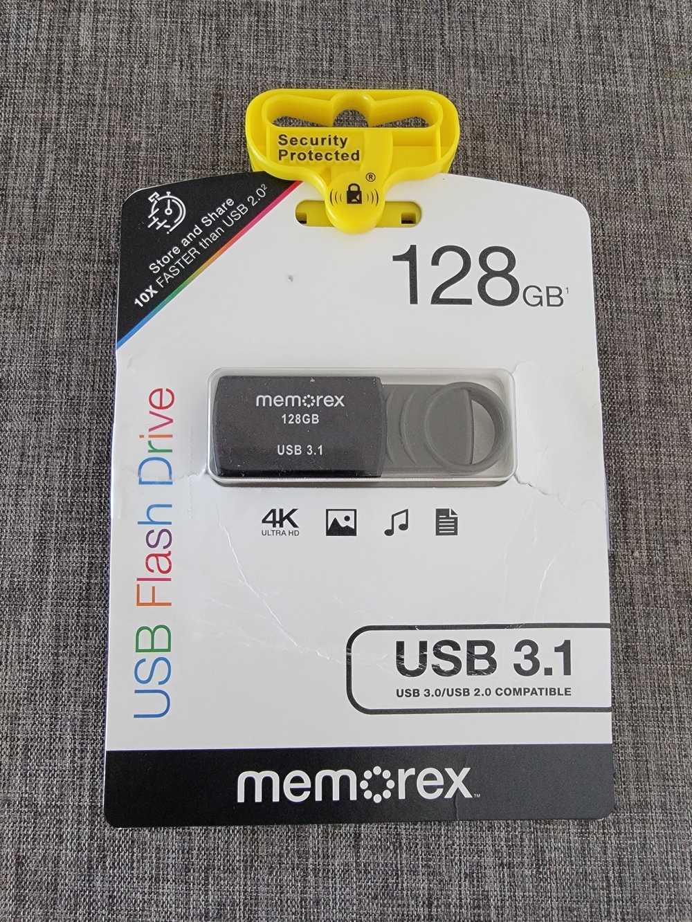 Memorex 128GB USB 3.1 Flash Drive - Black